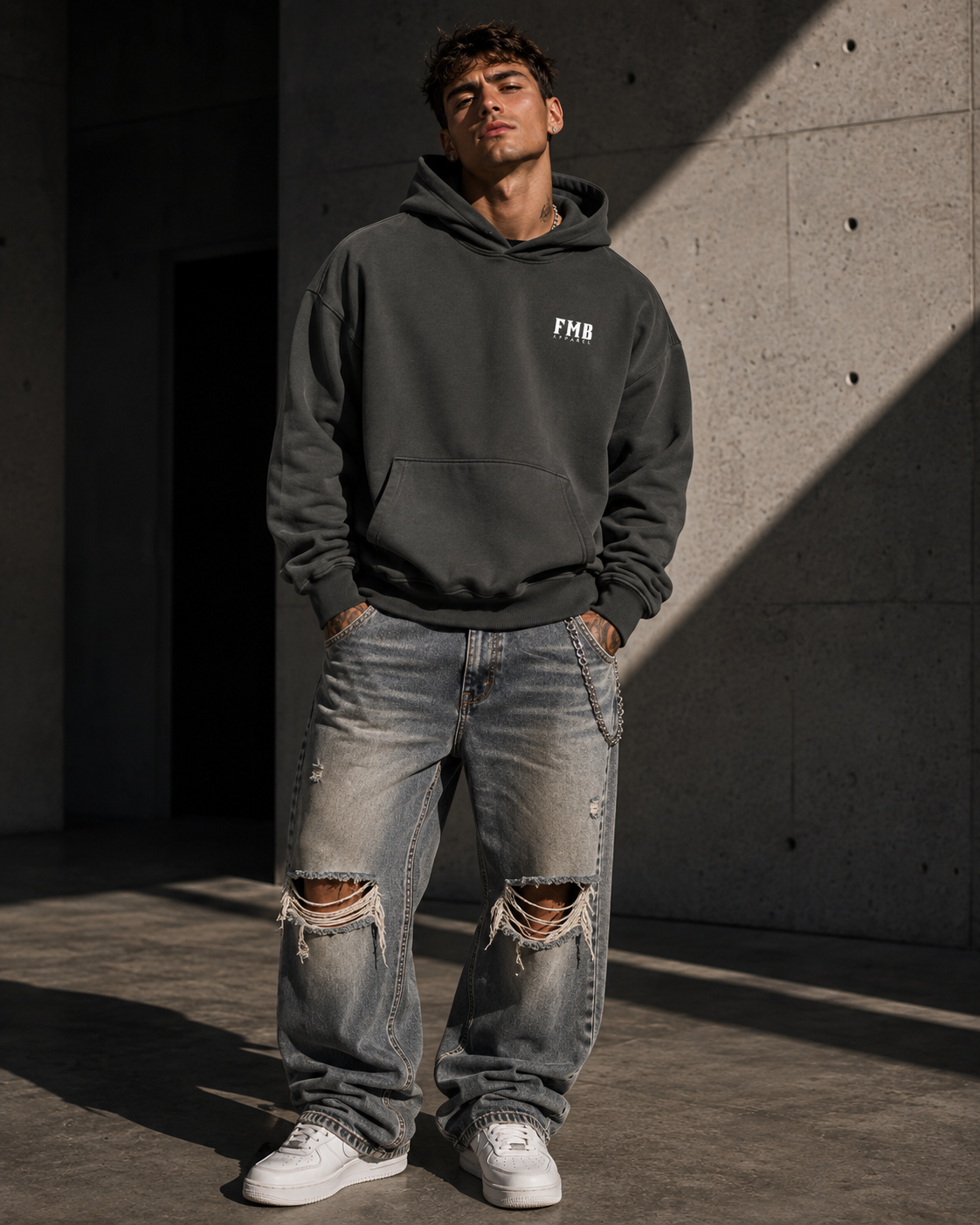 Unisex Boxy Vintage Washed Hoodie