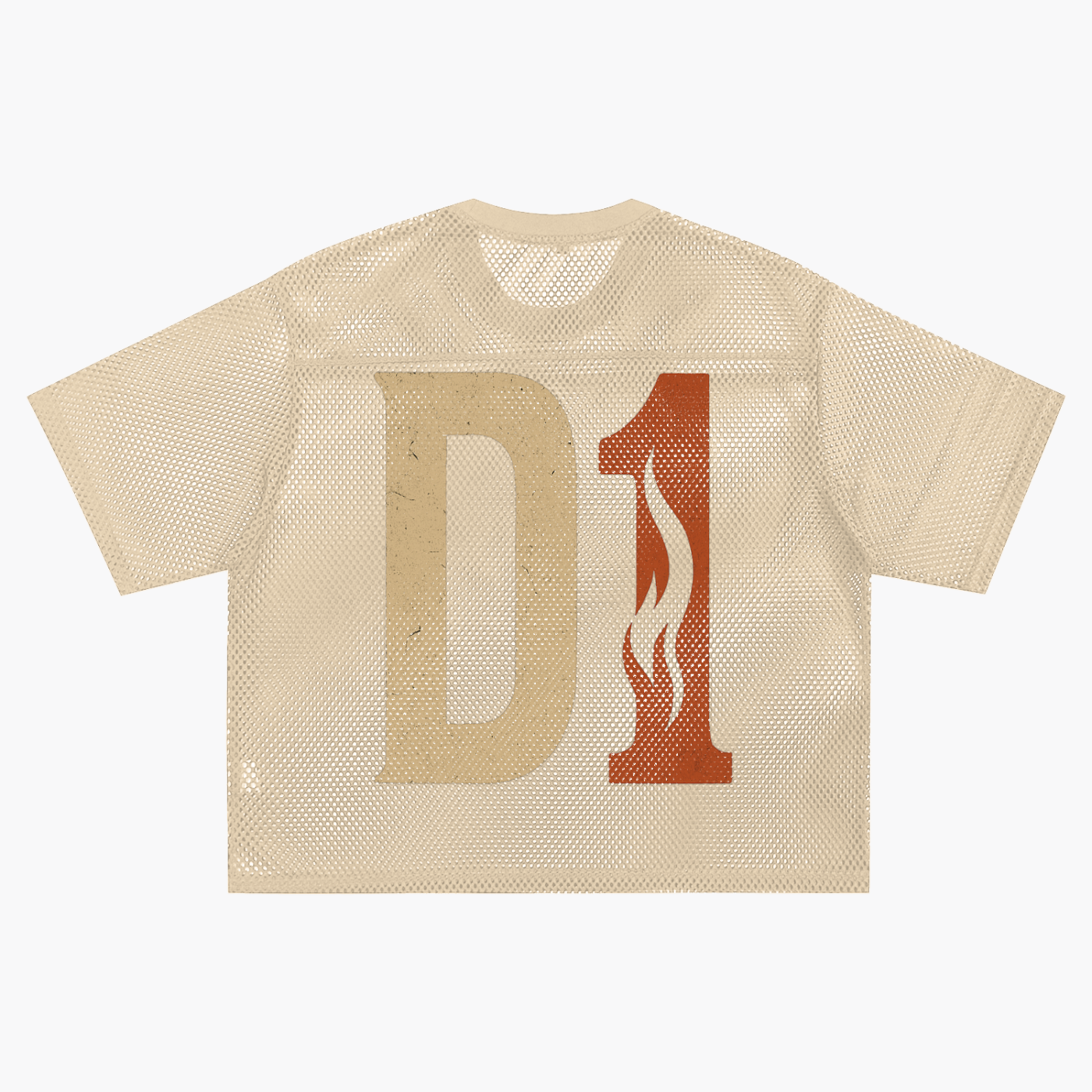 See-through Boxy Net T-Shirt Cropped Tee's