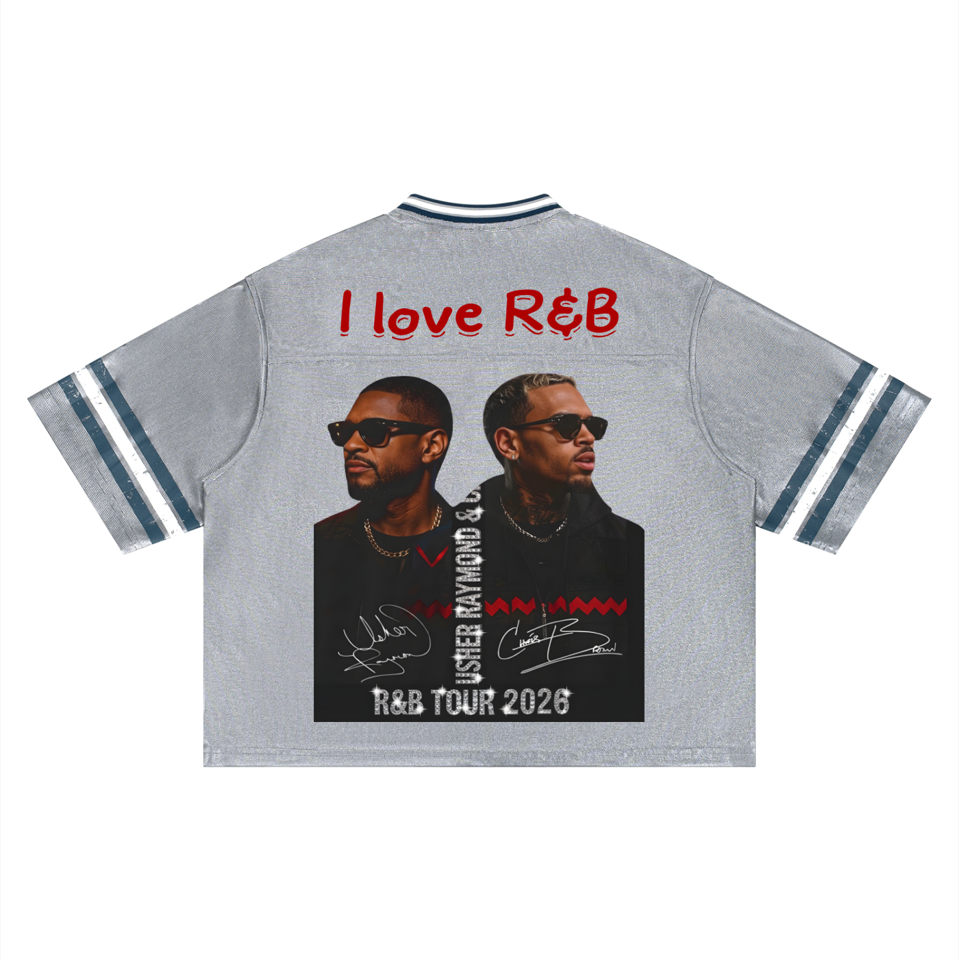 For the love of R&B Unisex Boxy Striped Soccer Jersey