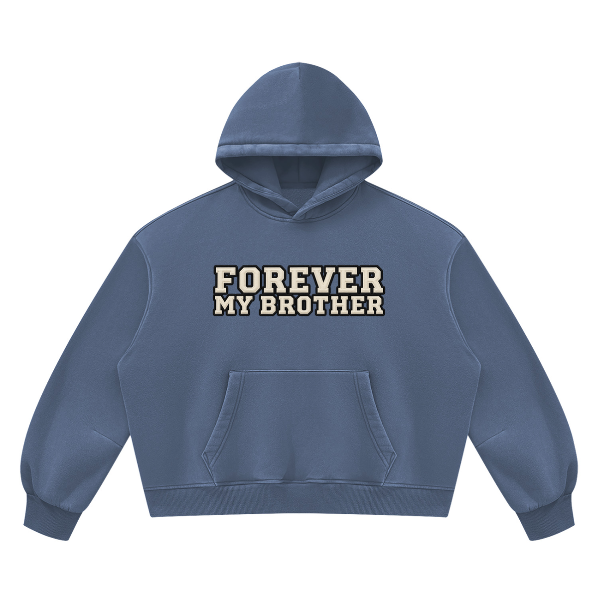 Forever my brother Unisex Vintage Wash Boxy Fleece Hoodie