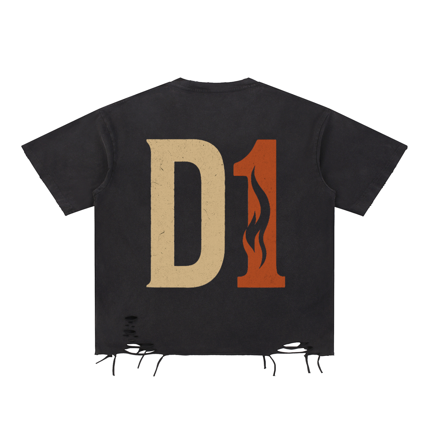 Snow Washed Raw-Hem T-Shirt 