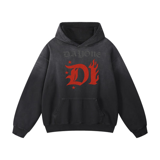 D1 Flamed Heavyweight Sunfade Oversized Hoodie