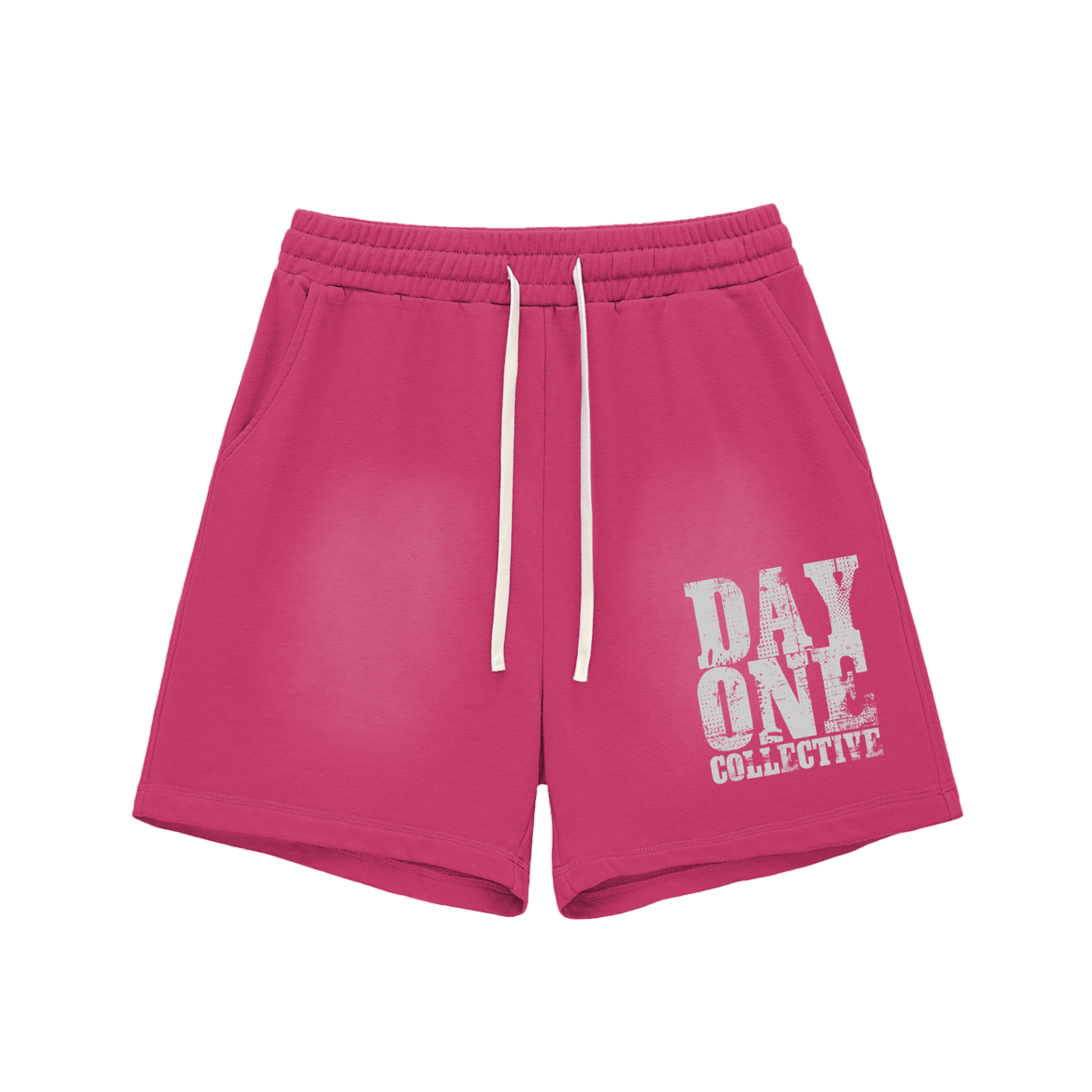 Dayone collective Sun Fade Raw Edge Cotton Shorts