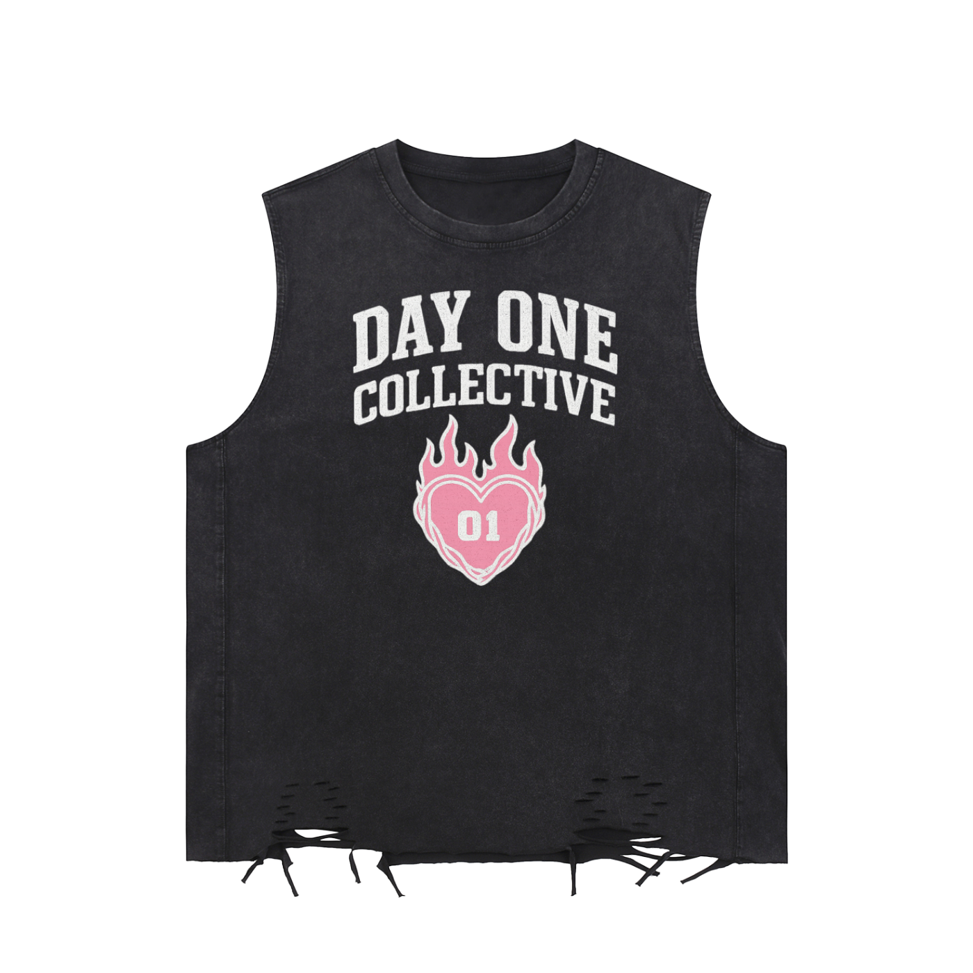 Snow Washed Raw-Hem Tank Top 