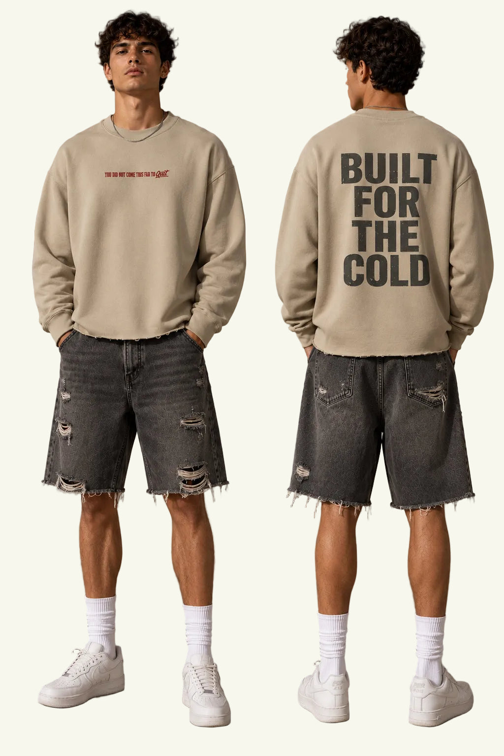 FMB Built for the Cold Crewneck in Khaki