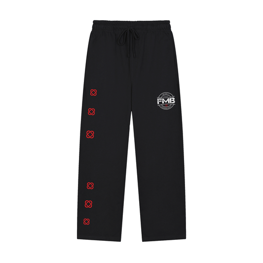 Solid Color Straight-Leg Sweatpants 
