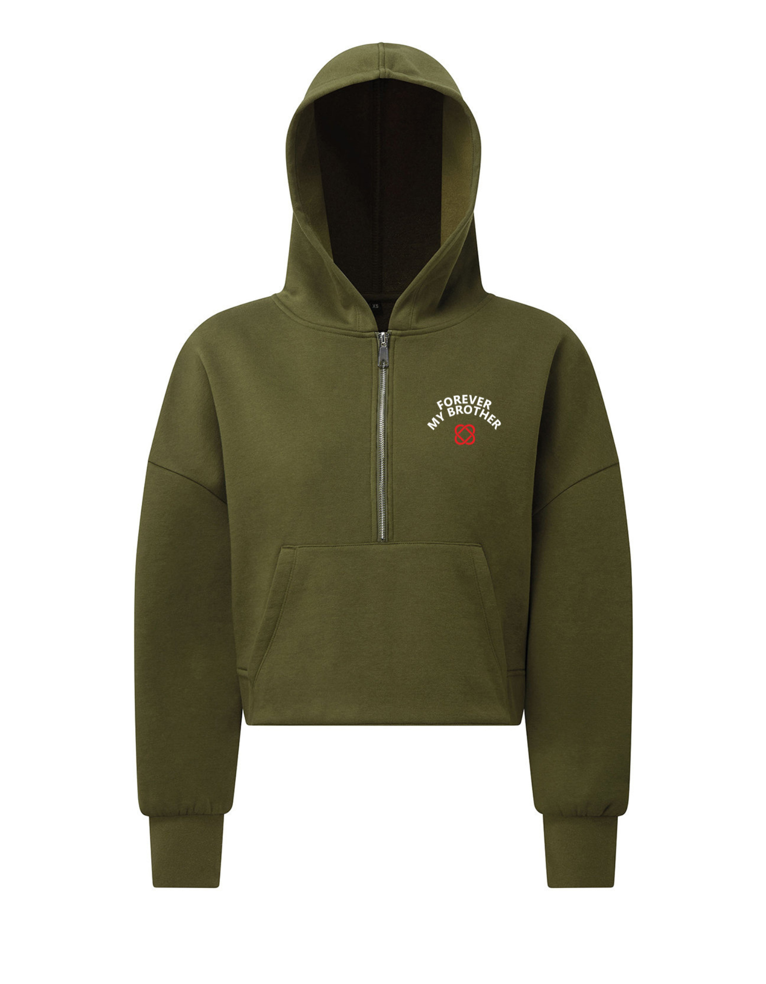 (FMB) Signature Cropped Over Size Hoodie