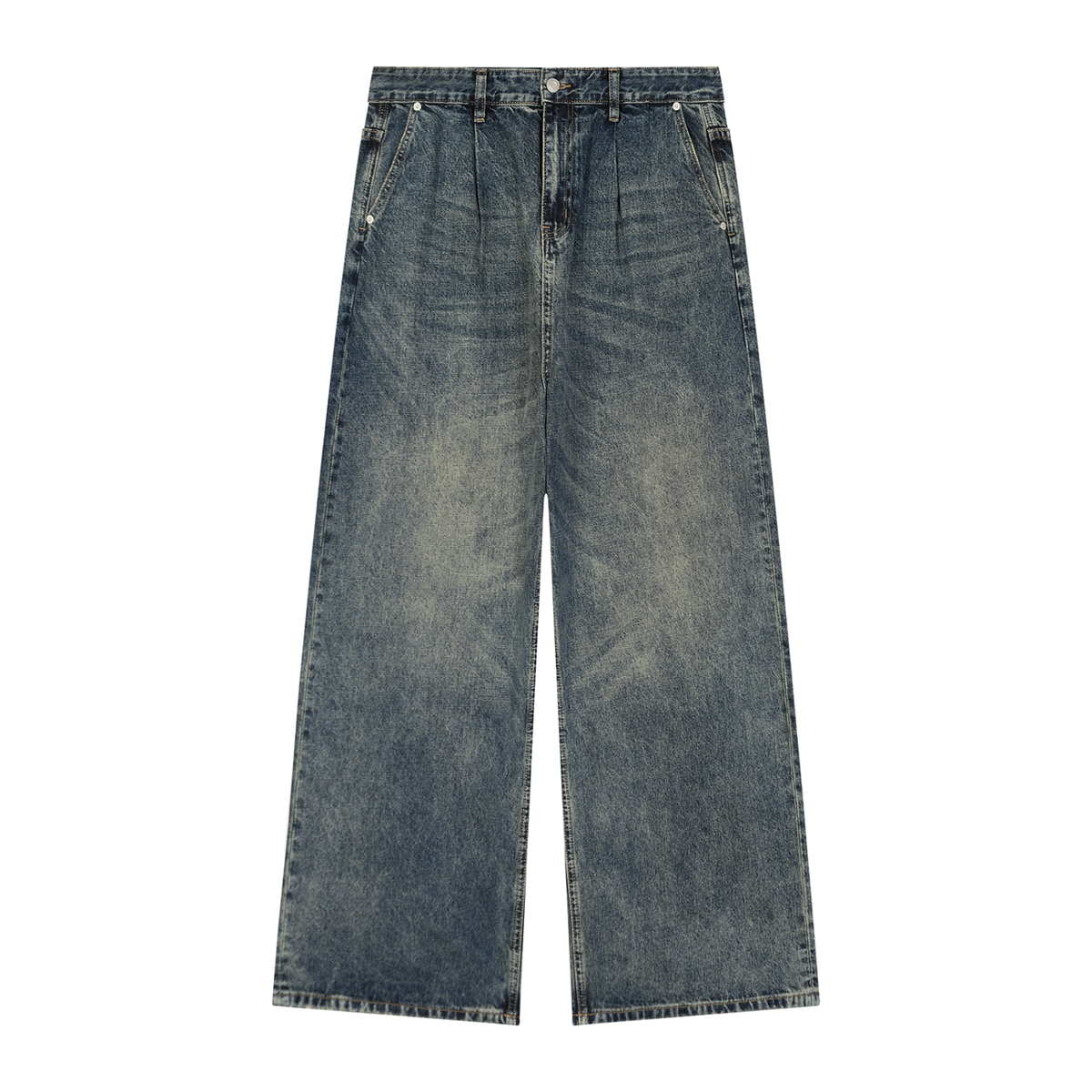 FMB baggy Vintage Wash Denim Jeans