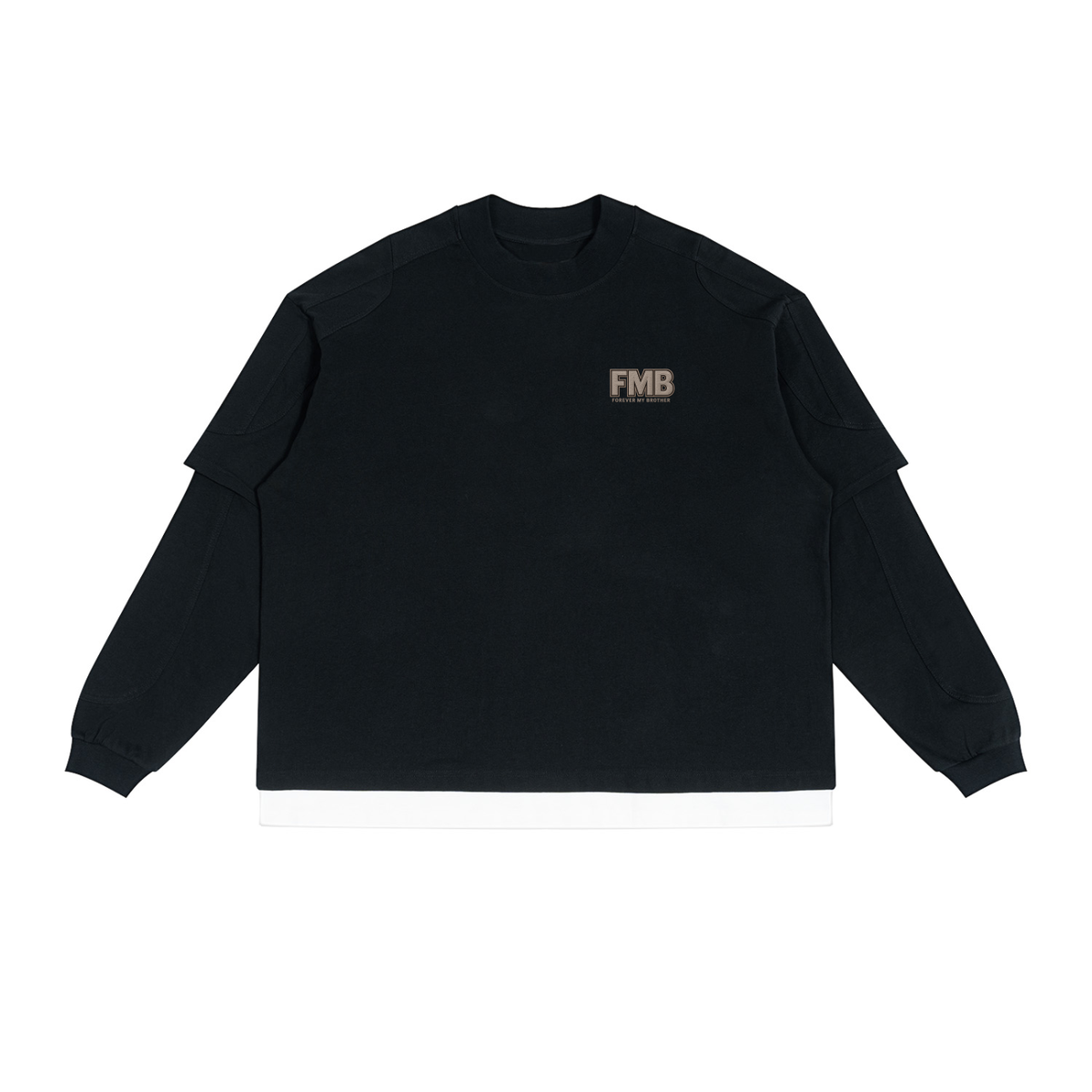 FMB Paneled Layer Color Block T-Shirt