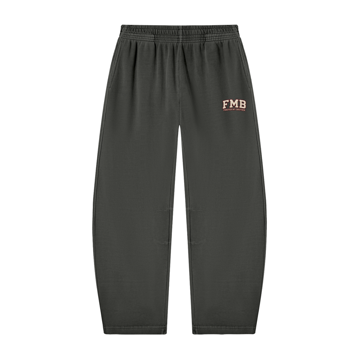 FMB Unisex Vintage Washed Barrel Leg Sweatpants