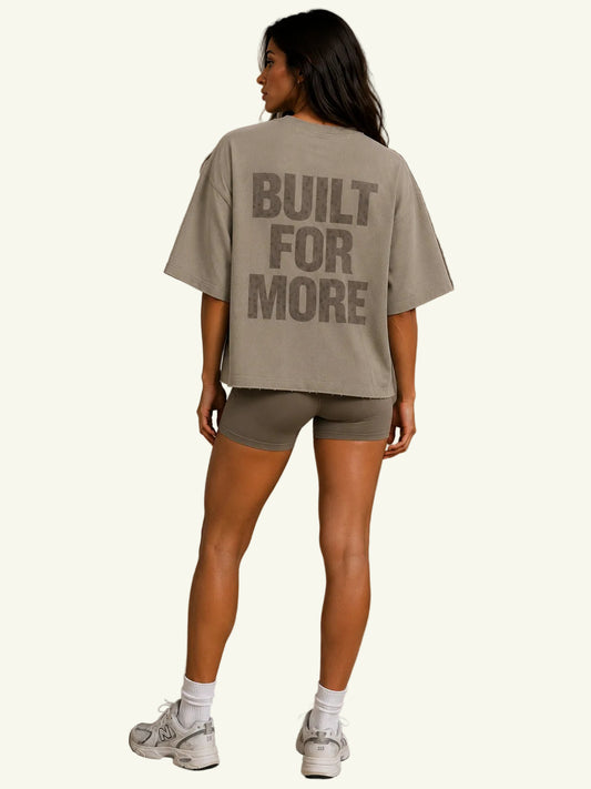 FMB Built For More Unisex Mineral Wash Raw Hem Boxy T-Shirt