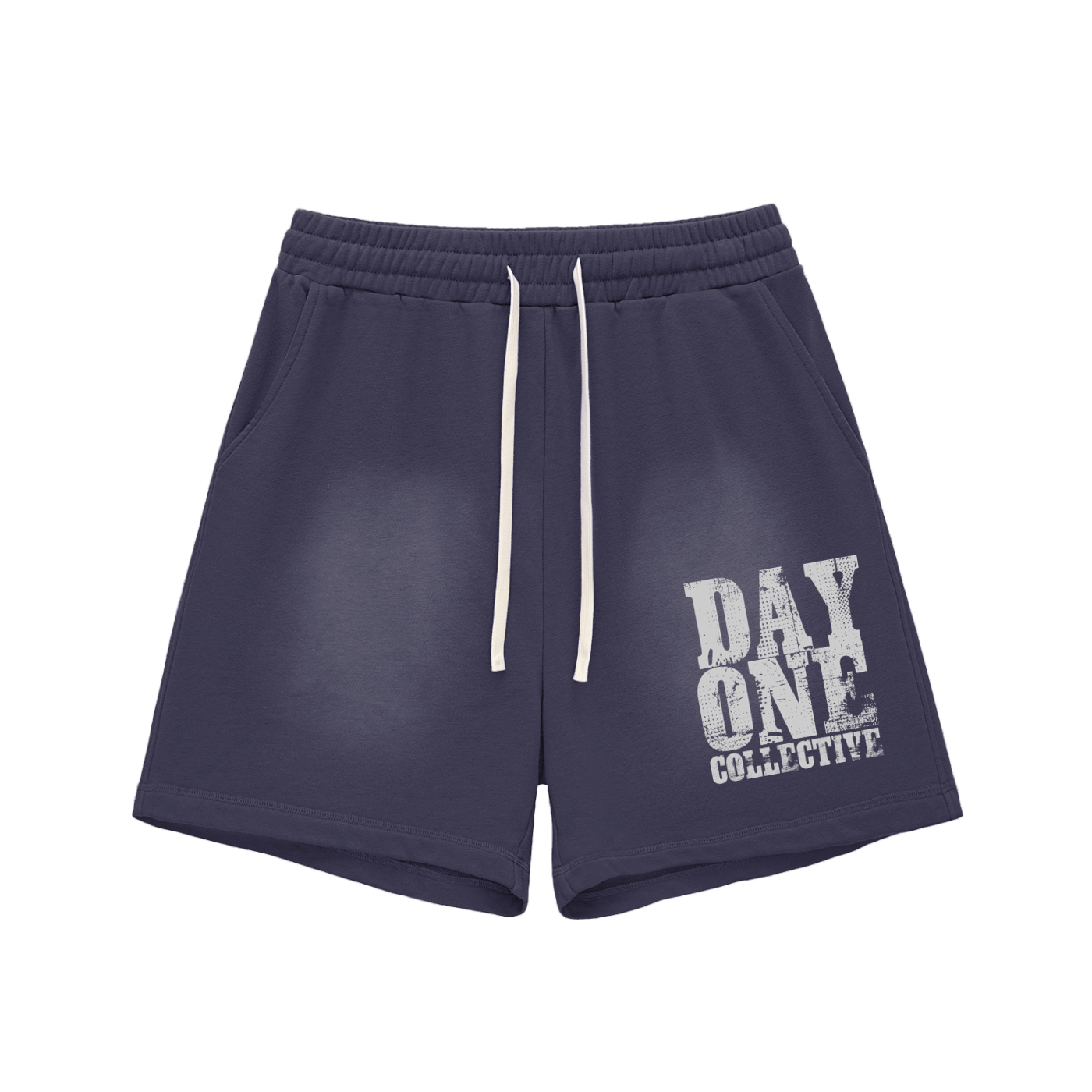 Dayone collective Sun Fade Raw Edge Cotton Shorts