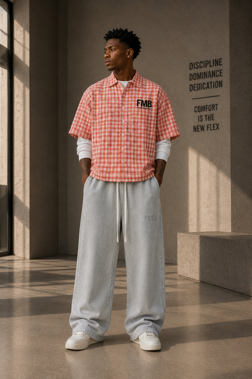 FMB Essential Plaid Skater Shirt