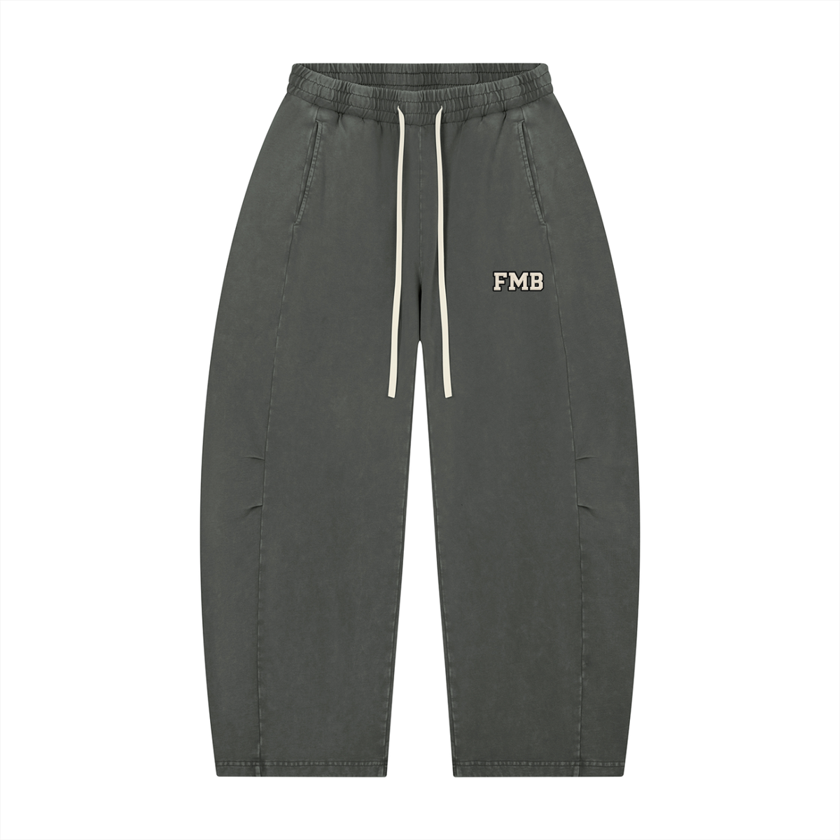 FMB Unisex Mineral Wash Barrel Leg Pants