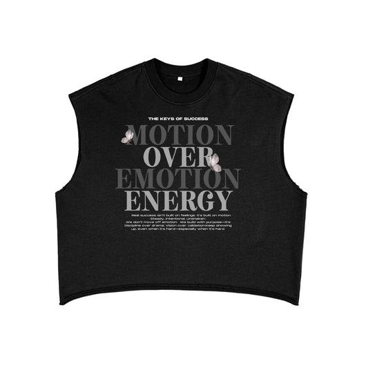 MOtion Over Emotion French Terry Boxy Tank Top