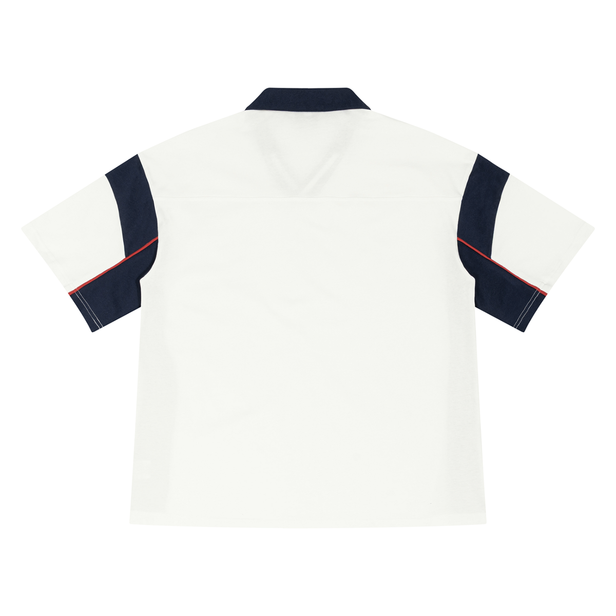 Unisex Boxy Color Block Polo Shirt