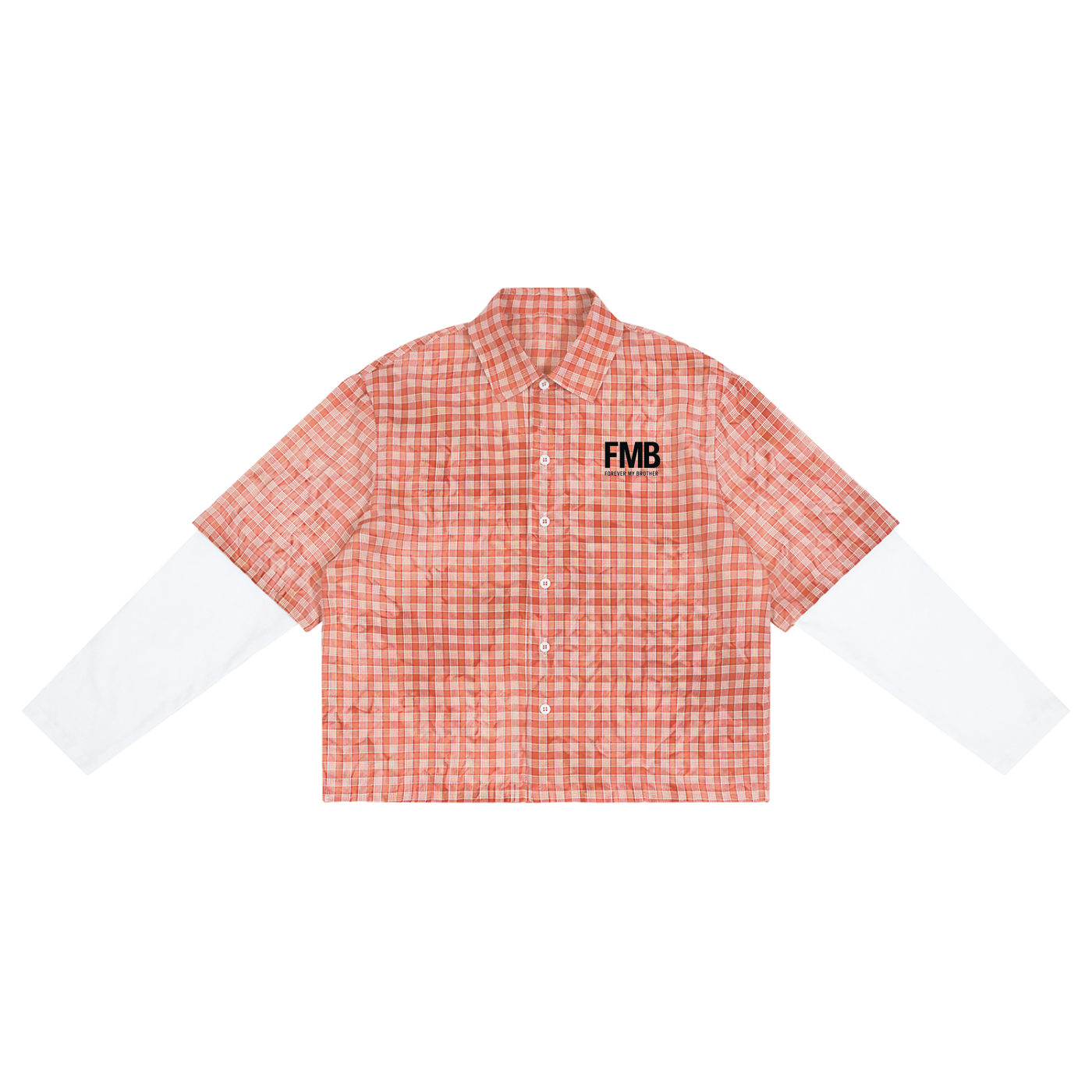 Unisex Vintage Wash Plaid Short Sleeve Shirt