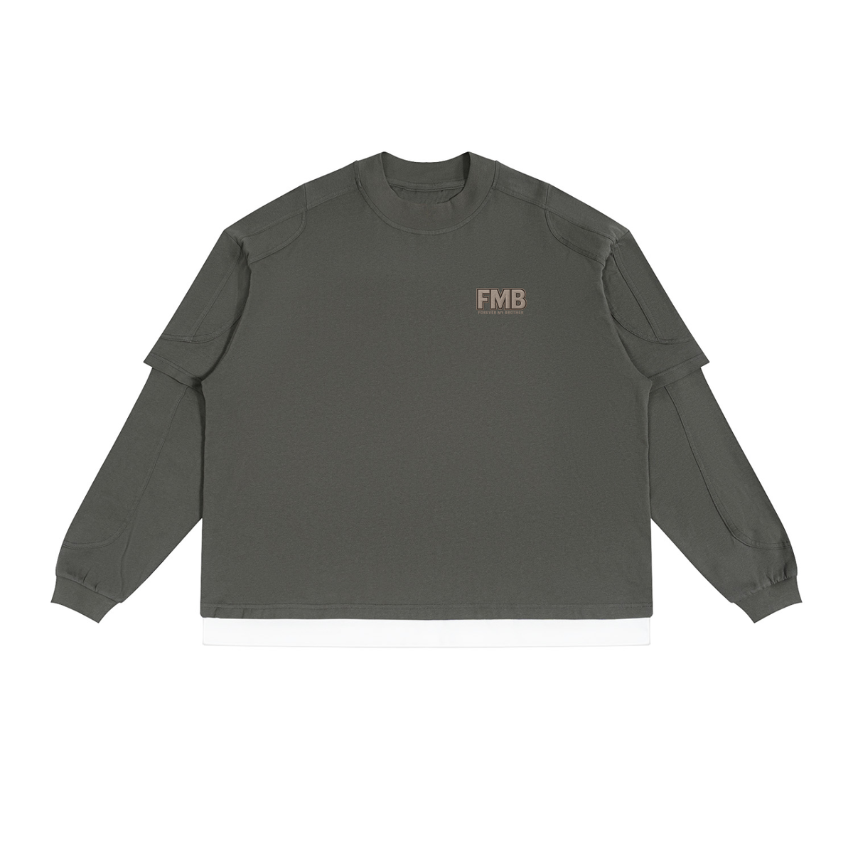 FMB Paneled Layer Color Block T-Shirt