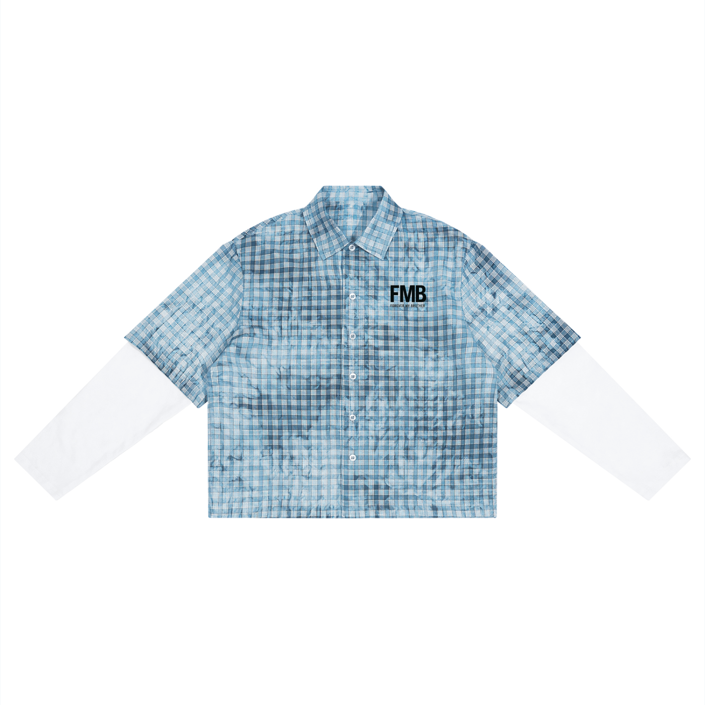 Unisex Vintage Wash Plaid Short Sleeve Shirt