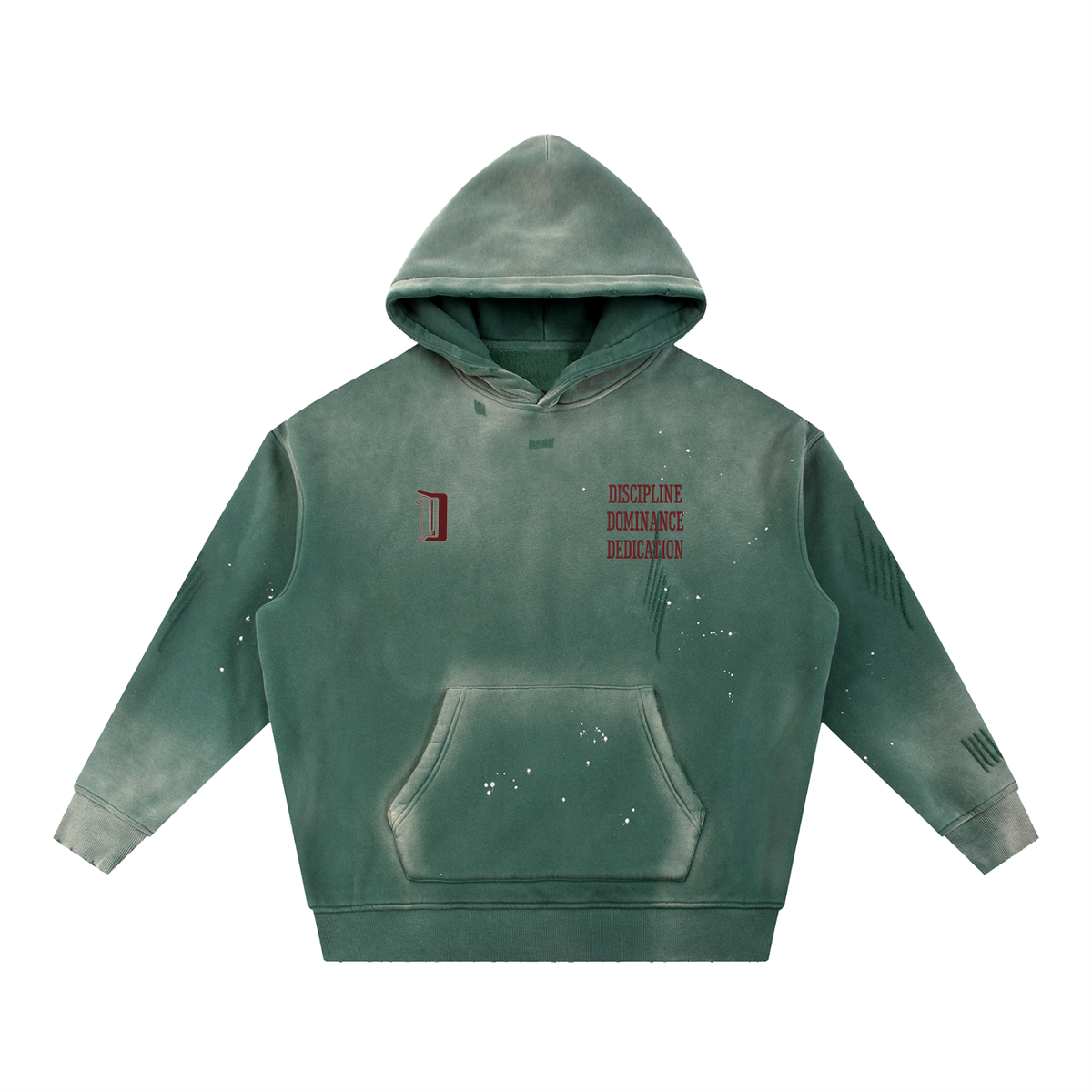 Day 1 Premium Vintage Hoodie – Heavyweight Unisex Hoodie in Retro Green