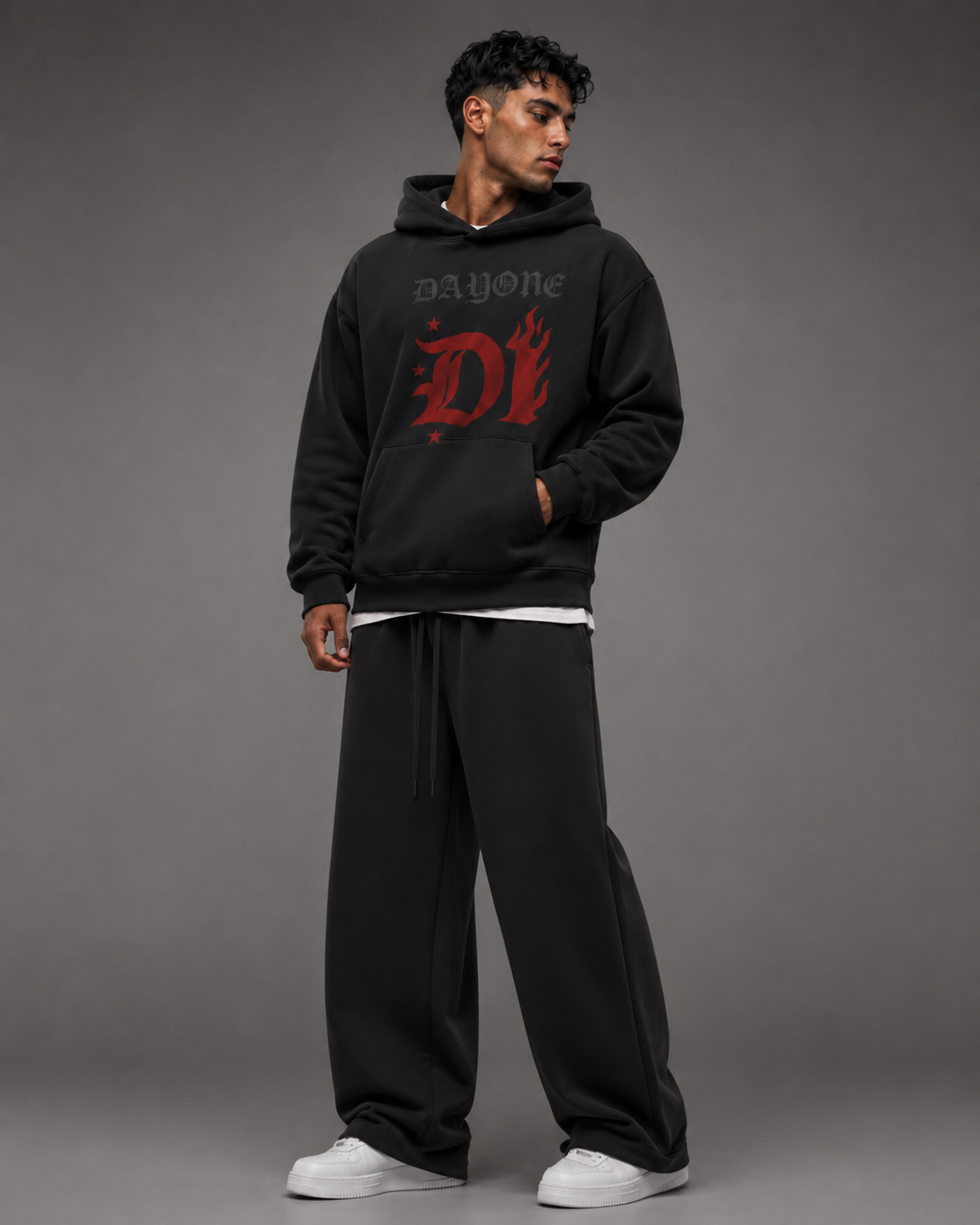 D1 Flamed Heavyweight Sunfade Oversized Hoodie