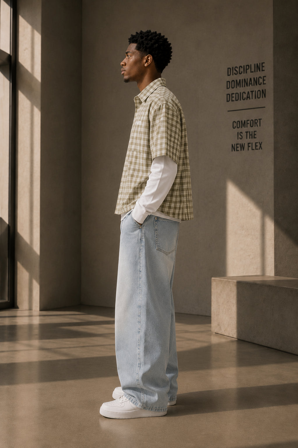 FMB Essential Plaid Skater Shirt