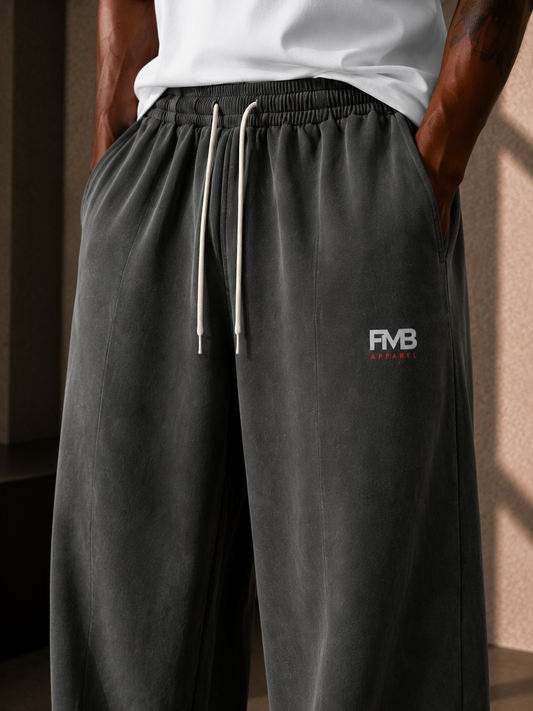 FMB Everyday Mineral Wash Barrel Leg Pants