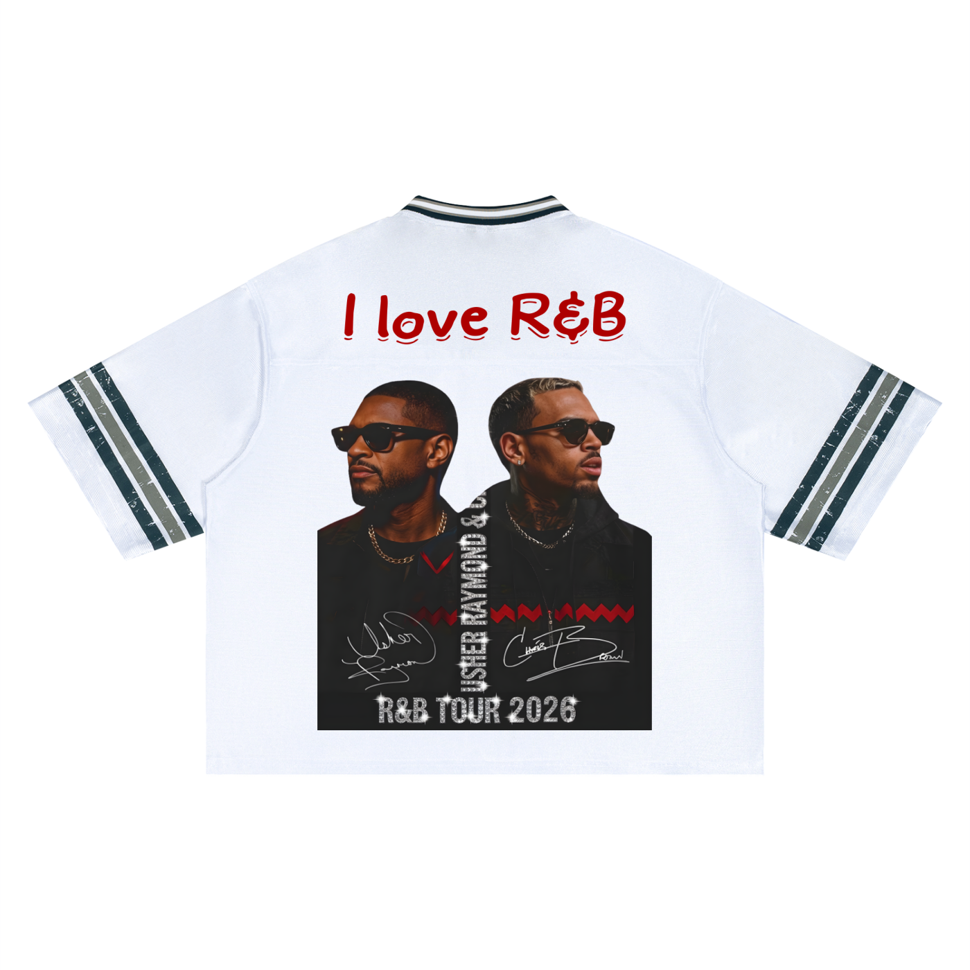For the love of R&B Unisex Boxy Striped Soccer Jersey
