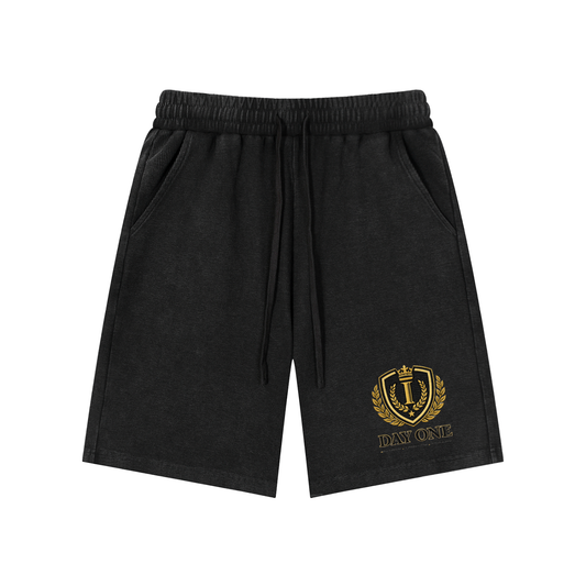 Mineral Wash Waffle Knit Shorts