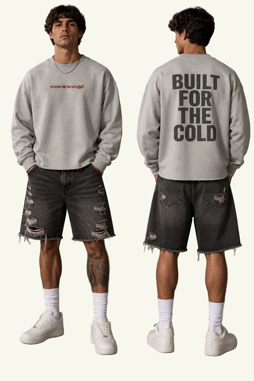 FMB Built for the Cold Crewneck in Flower Gray