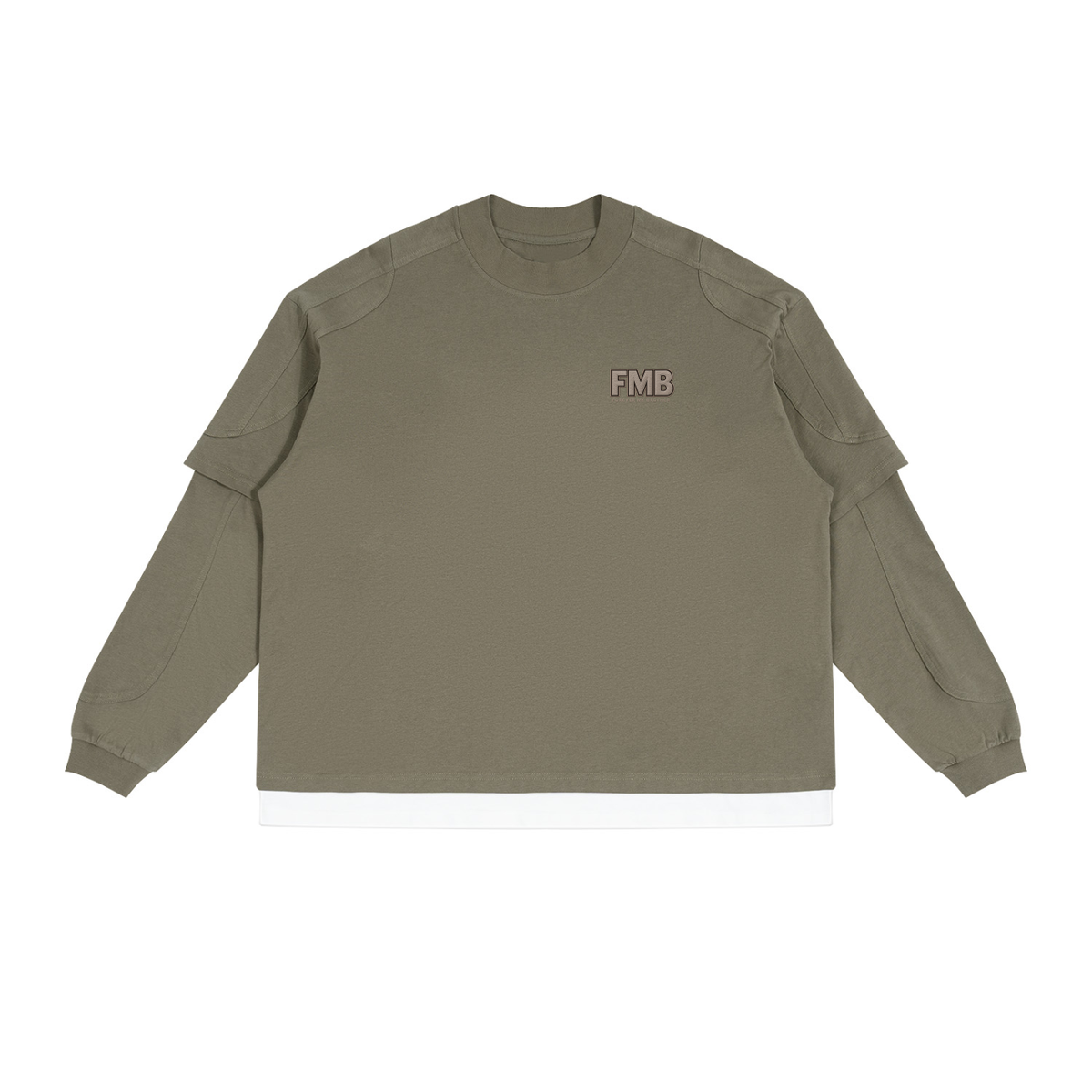 FMB Paneled Layer Color Block T-Shirt