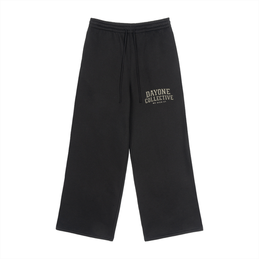 Fleece Drawstring Straight-Leg Sweatpants