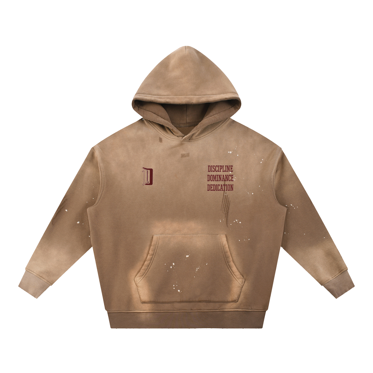 Day 1 Premium Vintage Hoodie – Heavyweight Unisex Hoodie in Brown