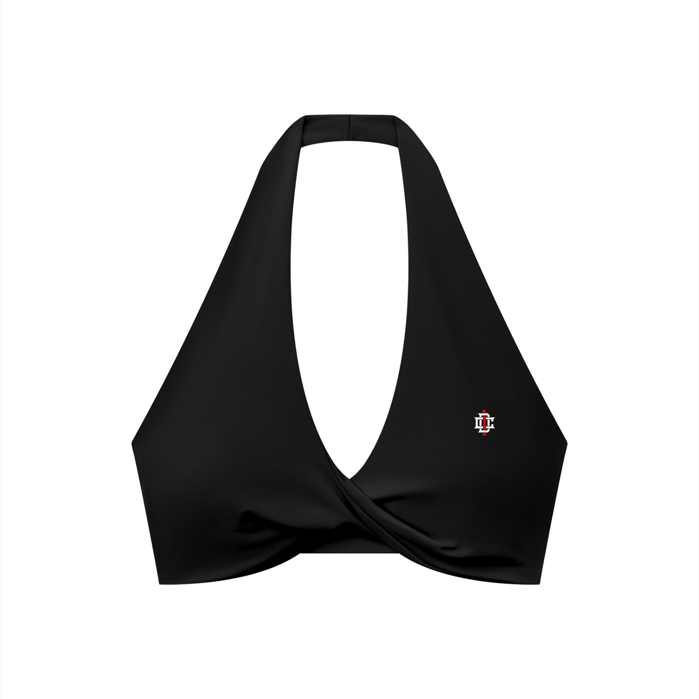 Women's Pleated Halter Sports Bra