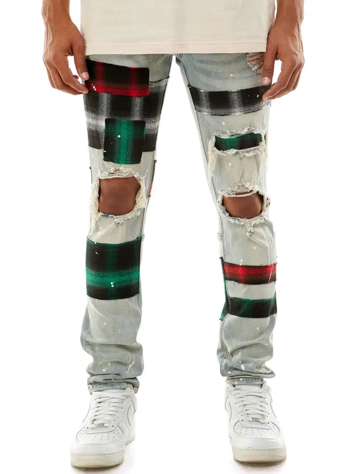 Painted Chaos Moto Denim