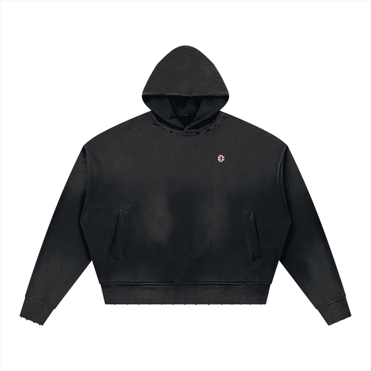 Forever My Brother Unisex Sunfade Distressed Boxy Hoodie