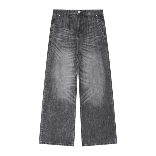 FMB Baggy Vintage Wash Denim Jeans by FMB Apparel