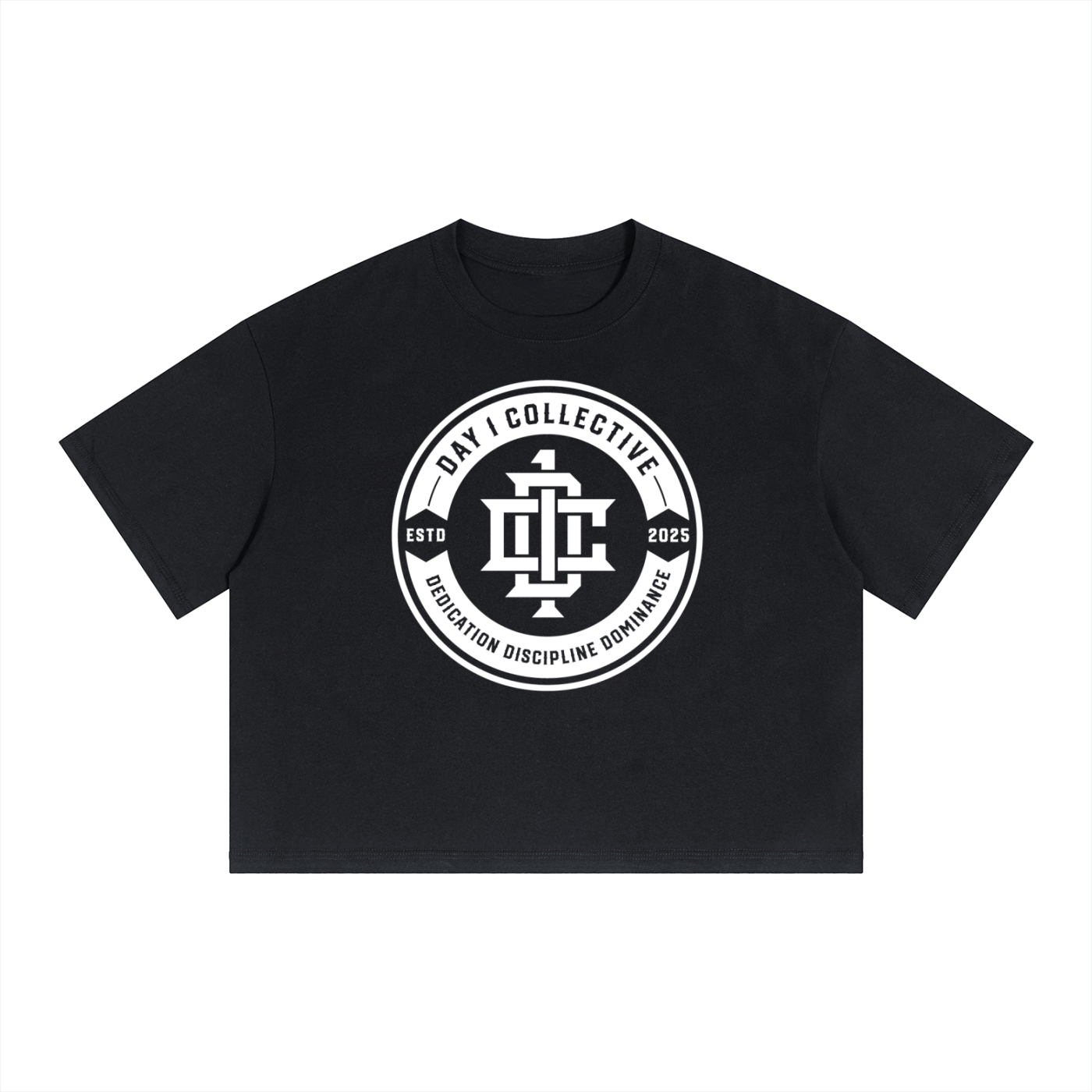 Unisex Boxy Drop Shoulder Crop T-Shirt