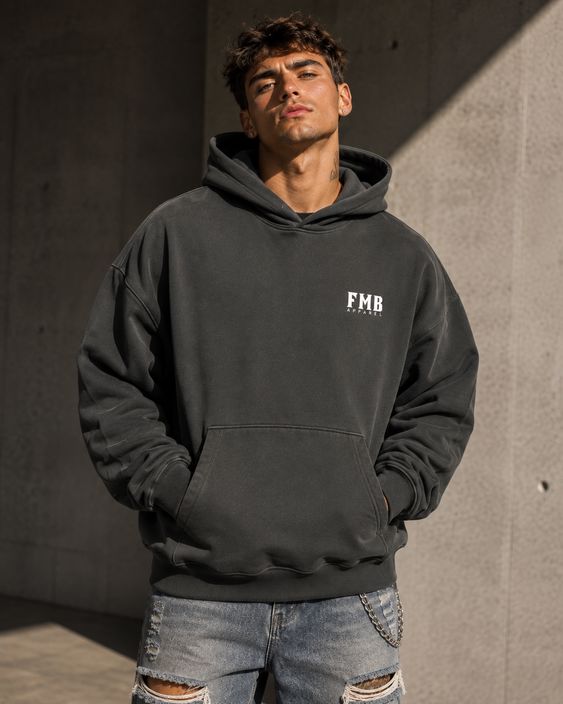 Unisex Boxy Vintage Washed Hoodie