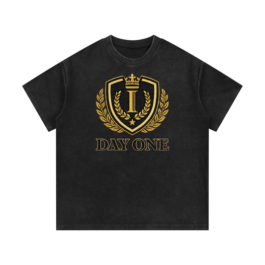 Mineral Wash Waffle Knit T-Shirt