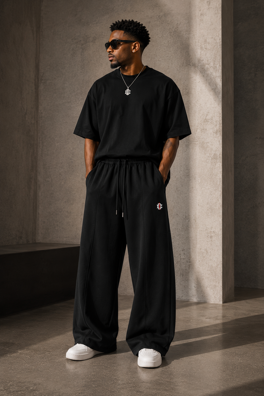 FMB Heavyweight Wide Leg Panel Sweatpants
