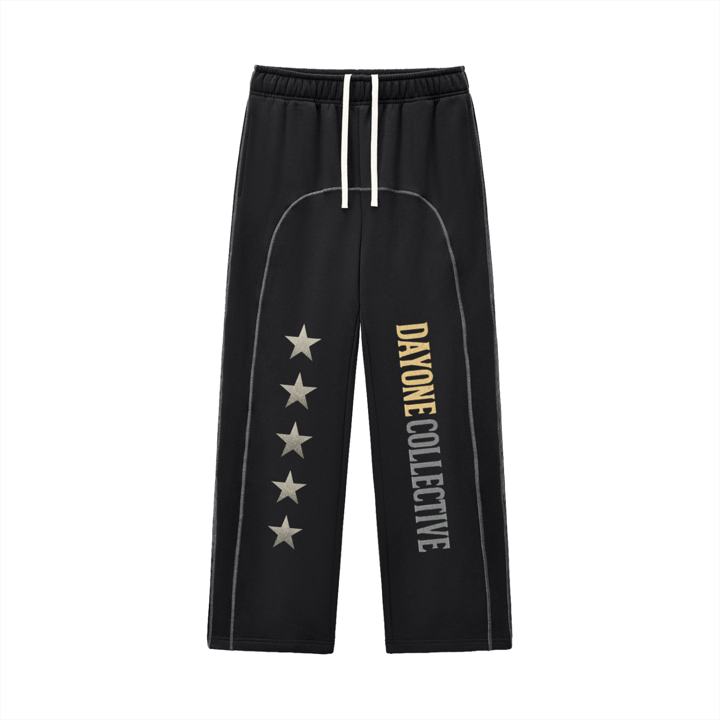 Contrast-Stitched Fleece Sweatpants