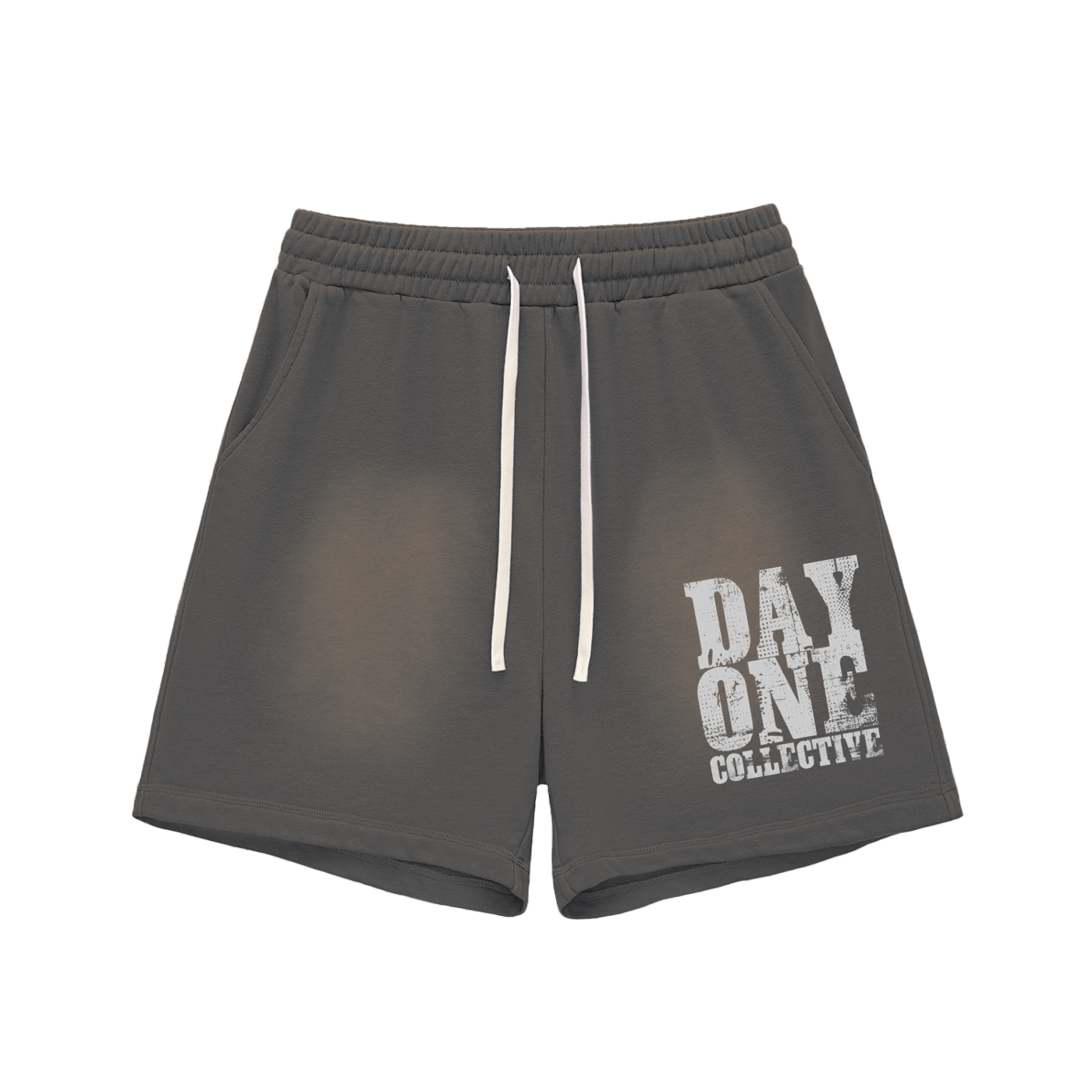 Dayone collective Sun Fade Raw Edge Cotton Shorts