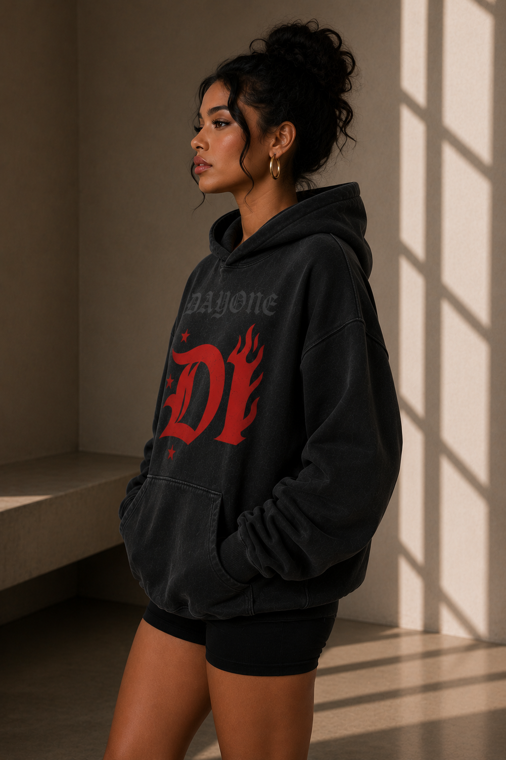 D1 Flamed Heavyweight Sunfade Oversized Hoodie