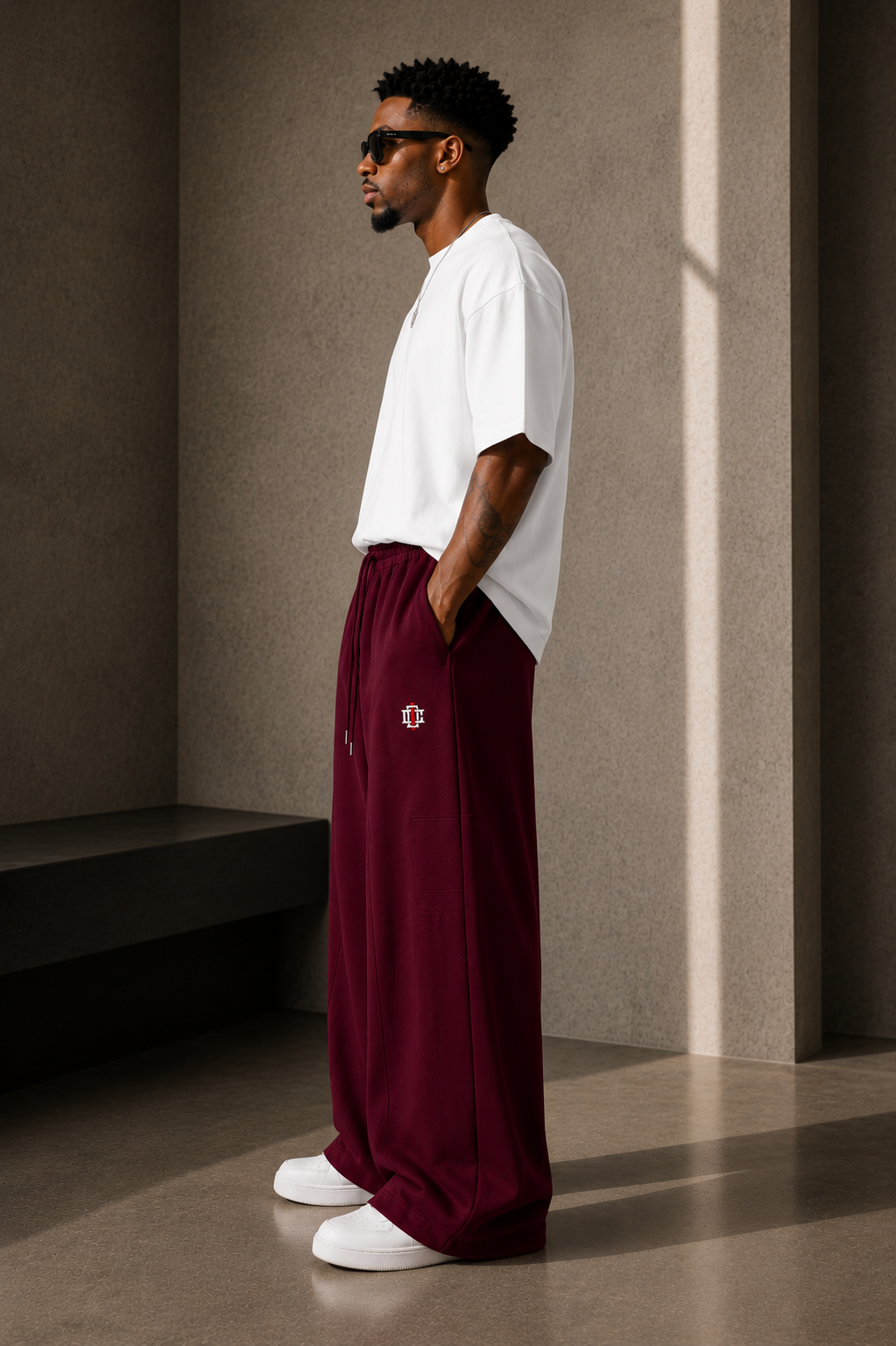FMB Heavyweight Wide Leg Panel Sweatpants
