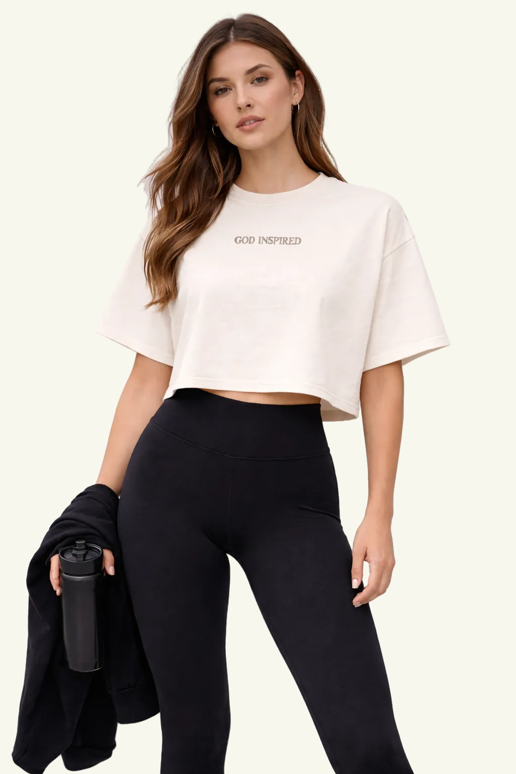 God Inspired Not Man Made cropped boxy tee by FMB Apparel