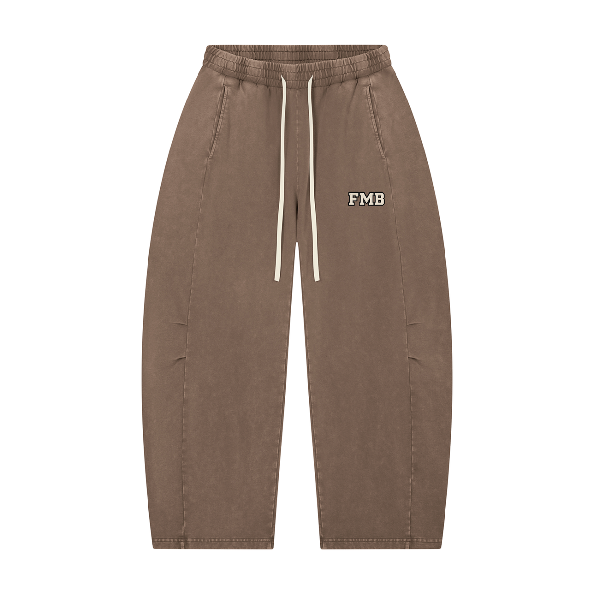 FMB Unisex Mineral Wash Barrel Leg Pants