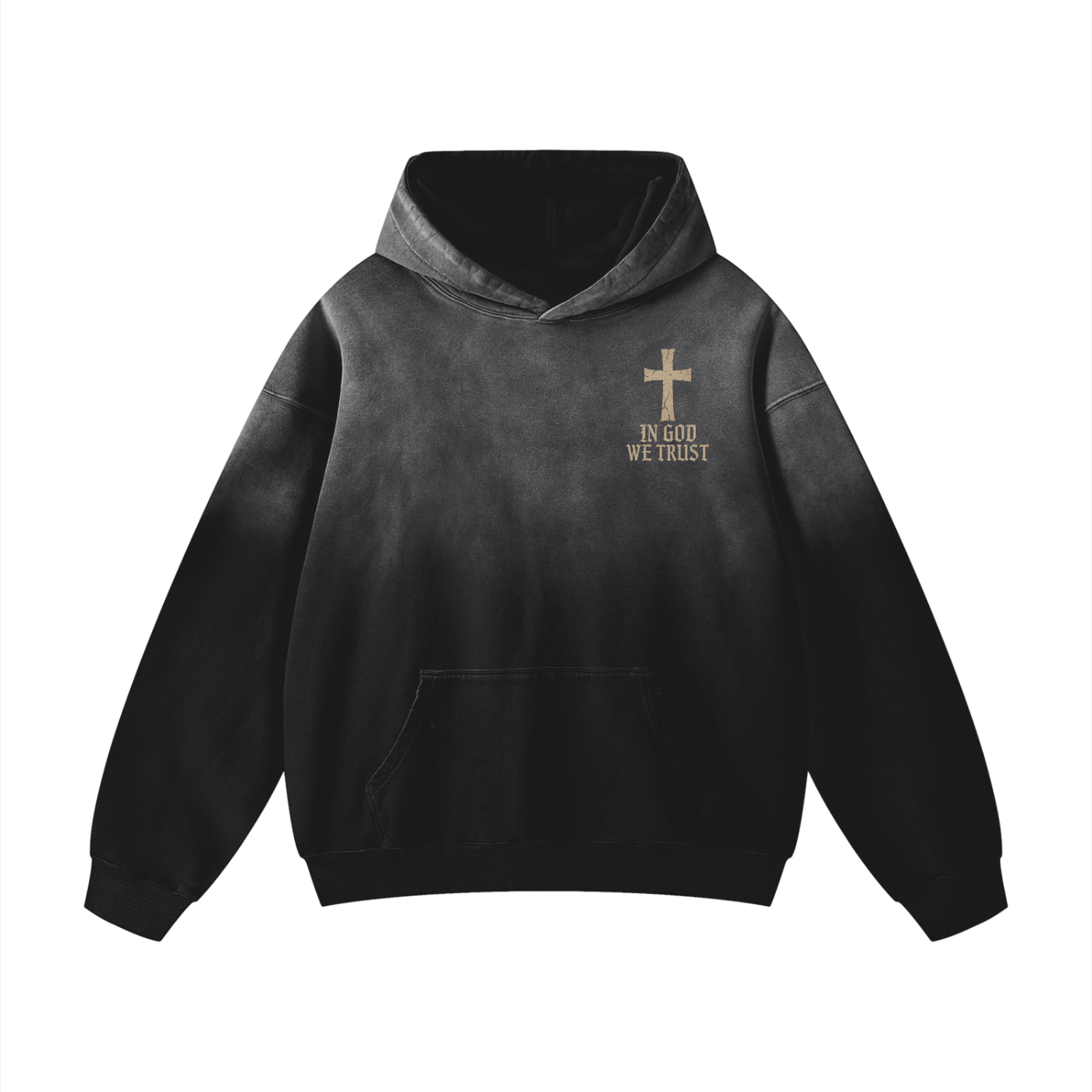 In God We Trust Heavyweight Sunfade Oversized Hoodie 