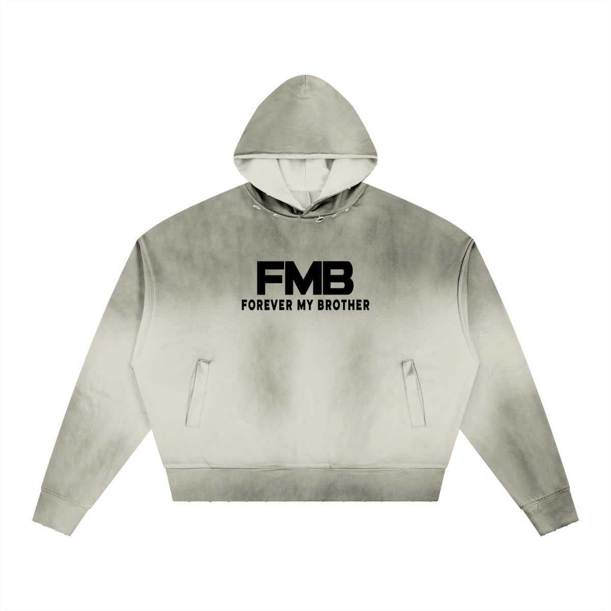 FMB Unisex Sunfade Distressed Boxy Hoodie