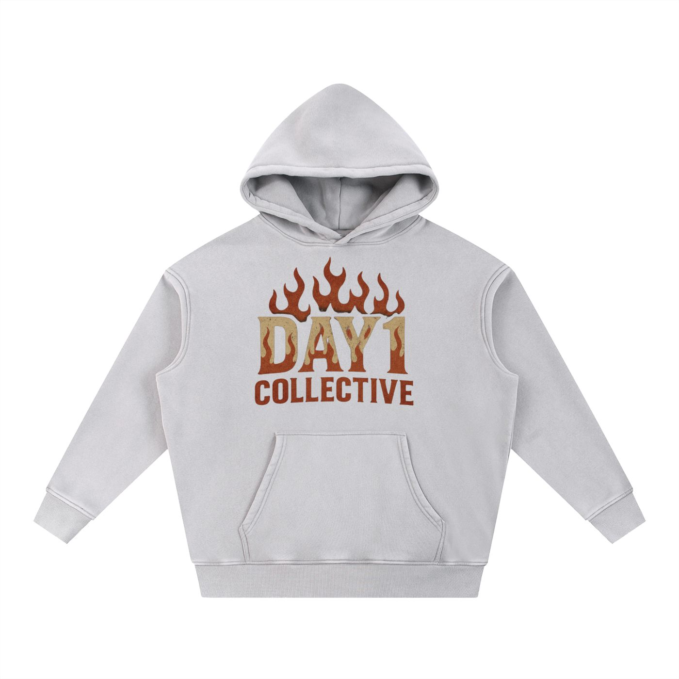 Day 1 on Fire Snow Wash Fleece Oversize Hoodie